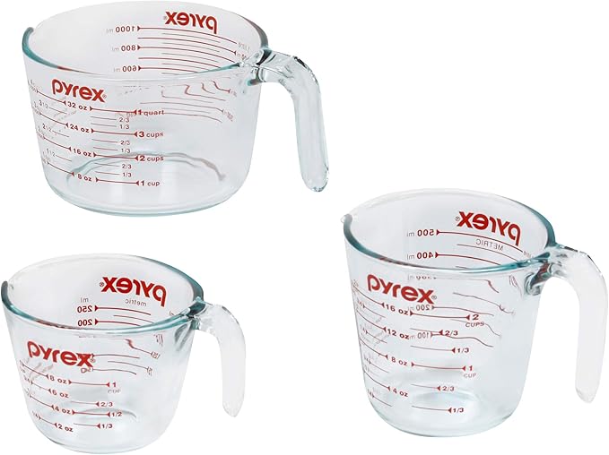 Pyrex Essentials 3Pack Glass Measuring Cups
